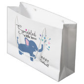 お洒落な象のベビーは振りかけます ラージペーパーバッグ (正面アングル)