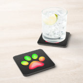 お洒落な足のプリント コースター (右側)