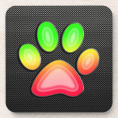 お洒落な足のプリント コースター (正面)