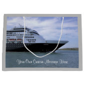 お洒落な遊航船の弓カスタム ラージペーパーバッグ (正面)