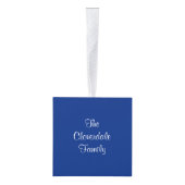 お洒落な遊航船の弓パーソナライズな日付がついた キューブオーナメント (右)