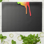 お洒落な雪のスキー キッチンタオル (折り畳み)