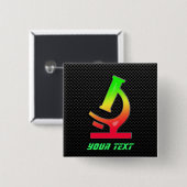 お洒落な顕微鏡 缶バッジ (正面&裏面)