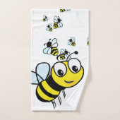 お洒落な飛行は蜂の浴室タオルセットをブンブンいう音 バスタオルセット (ハンドタオル)