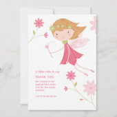 お洒落な魔法の妖精の誕生日のサンキューカード サンキューカード (正面)