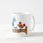 お洒落な鳥のマグ コーヒーマグカップ (正面右)