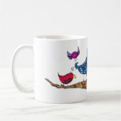 お洒落な鳥のマグ コーヒーマグカップ (左)