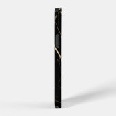 お洒落な黒大理石 iPhoneケース (右側面)