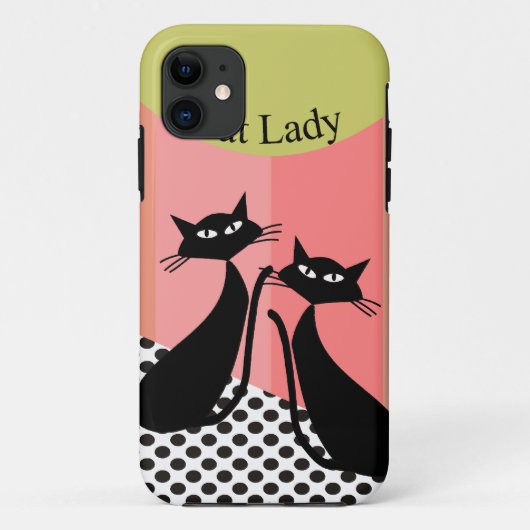 お洒落な黒猫の芸術 Case-Mate iPhoneケース (裏面)