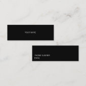 お洒落な黒 スキニー名刺 (正面/裏面)
