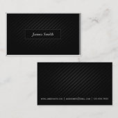 お洒落な黒 名刺 (正面/裏面)