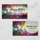 お洒落な《写真》ぼけ味のデザインの名刺 名刺 (正面/裏面)