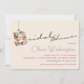 お洒落なBの春の花のブライダルシャワーの招待 招待状 (正面)