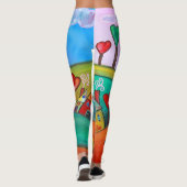 お洒落なBohoの魔法の多彩なおもしろいの芸術の妖精 レギンス (裏面)