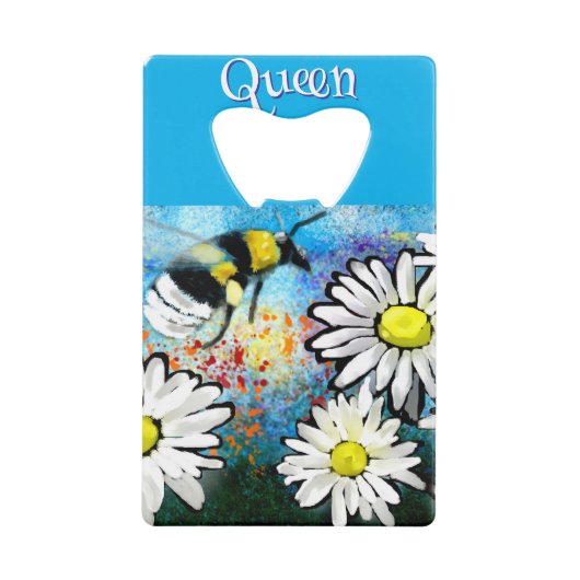 お洒落のまわりにデイジーパーソナライズされた クレジットカード栓抜き (正面)