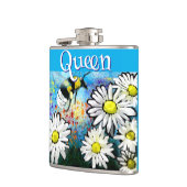 お洒落のまわりにデイジーパーソナライズされた フラスク (左)