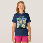 お洒落のまわりにデイジーパーソナライズされた Tシャツ (正面フル)