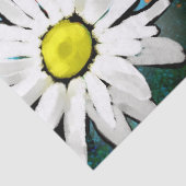 お洒落のまわりにデイジーフローラブルーホワイト 薄葉紙 (詳細)