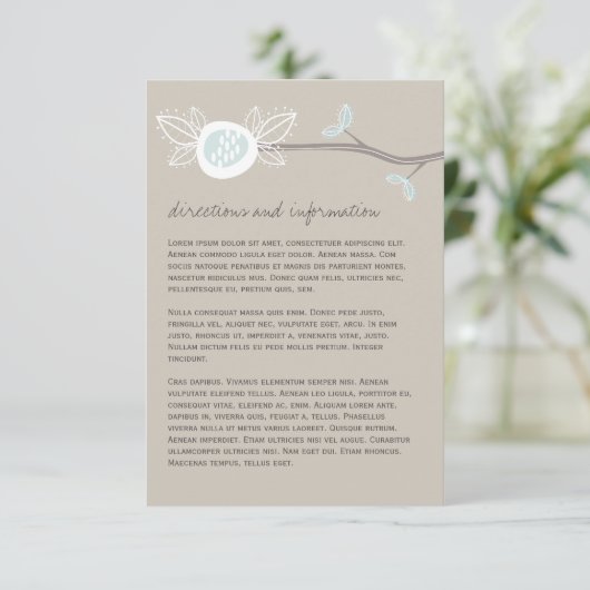 お洒落の結婚ツリー分岐情報カード エンクロージャーカード (スタンド正面)