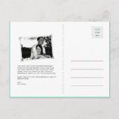 お洒落の結婚Owls Tree Branch日付を保存 案内ポストカード (裏面)