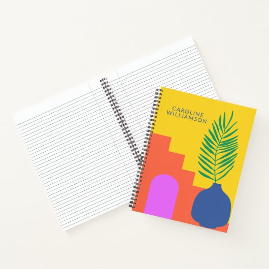 お洒落ぼほ植物パーソナライズされた名 ノートブック (内部)