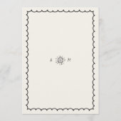 お洒落よくはしゃぐレトロハンドドローフランスのド結婚ズ メニュー (裏面)