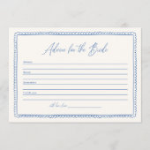 お洒落アドバイスの花嫁ブライダルシャワー アドバイスカード (正面)