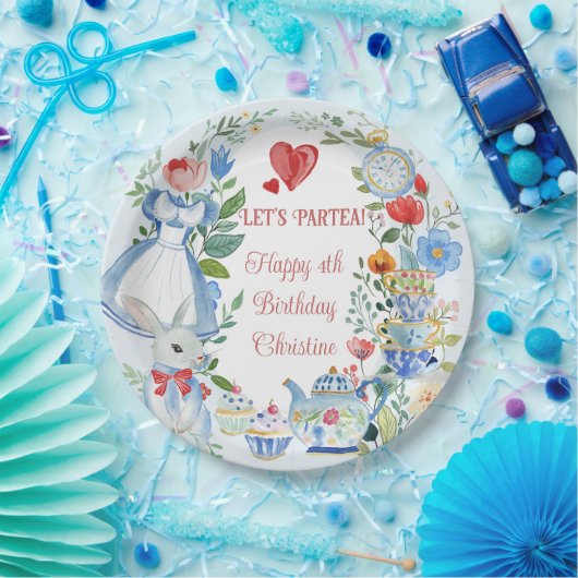 お洒落アリスinワンダーランド ペーパープレート (パーティー)