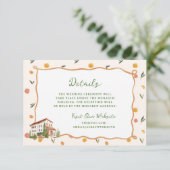 お洒落イタリアン結婚詳細 出欠カード (スタンド正面)