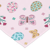 お洒落イースター卵、蝶とフローラ ショートテーブルランナー (コーナー)