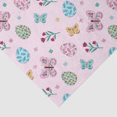 お洒落イースター卵、蝶とフローラ 薄葉紙 (詳細)