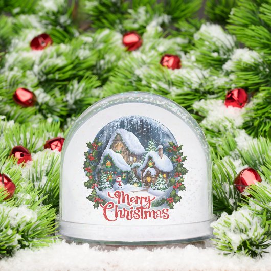お洒落ウィンタービレッジスノーグローブ (クリスマス)