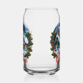 お洒落ウィンタービレッジスノーグローブ ガラス缶 (左)