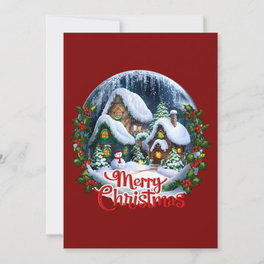 お洒落ウィンタービレッジスノーグローブ シーズンカード (正面)