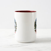 お洒落ウィンタービレッジスノーグローブ ツートーンマグカップ (中央)