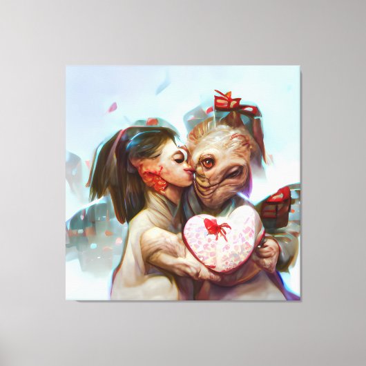 お洒落エイリアンロマンス キャンバスプリント (正面)