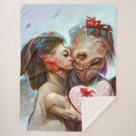 お洒落エイリアンロマンス シェルパブランケット