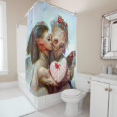 お洒落エイリアンロマンス シャワーカーテン (インサイチュ)