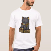 お洒落エジプト猫ゴッド・バステット Tシャツ (正面)