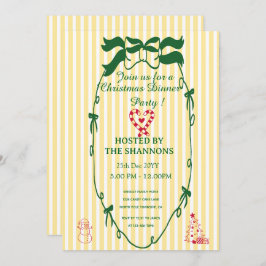 お洒落エレガントクリスマスパーティー 招待状