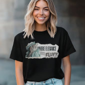 お洒落エレガントタイポグラフィ付きよくはしゃぐ猫 Tシャツ