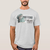 お洒落エレガントタイポグラフィ付きよくはしゃぐ猫 Tシャツ (正面)