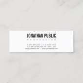 お洒落エレガントデザインモダンプロフェッショナル スキニー名刺 (正面)