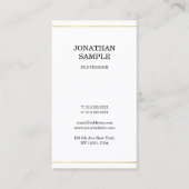 お洒落エレガントデザインモダン金ゴールドルックプレーントレンディー 名刺 (正面)