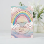 お洒落エレガント虹 サンキューカード (スタンド正面)