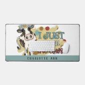 お洒落カウファームハパーソナライズされたウス デスクマット (キーボード&マウス)