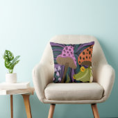 お洒落カエルとキノコ クッション (椅子)