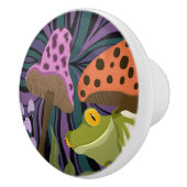 お洒落カエルとキノコ セラミックノブ (右)