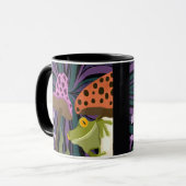 お洒落カエルとキノコ マグカップ (正面左)