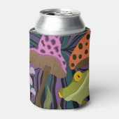 お洒落カエルとキノコ 缶クーラー (缶正面)